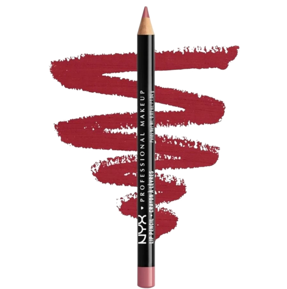3 x NYX Slim Lip Pencil Creamy Lip Liner, Plum